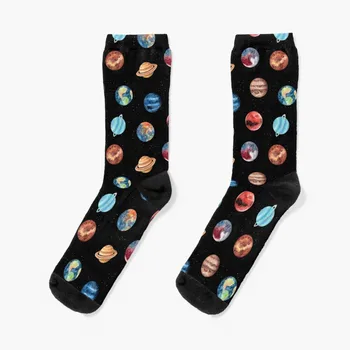Космос | Планета Серия 2022 Чорапи детски ярки жартиери дизайнер марка Мъжки чорапи Дамски